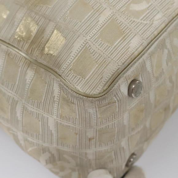 CHANEL New travel line Tote Bag Canvas Beige CC Auth BD439 - Picture 16 of 16